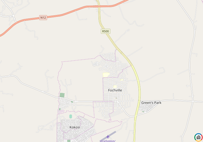 Map location of Fochville